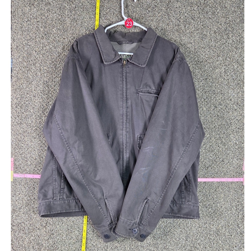 Old Navy Work Jacket Mens XXL Gray Faded Canvas Full Zip Chore Coat